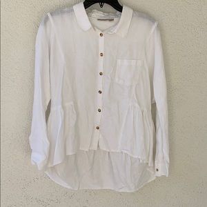 White linen button up